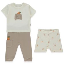 Βρεφική πιτζάμα Bebetto Baby Carrots, 3 τεμαχίων, 3-24 μηνών, F1476.