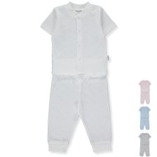 Βρεφική πιτζάμα Bebetto BASIC 24, Openwork, 2 τεμαχίων, 0-3 μηνών, F1298.