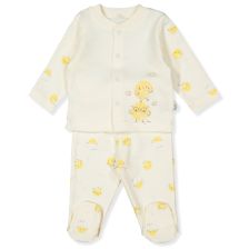 Βρεφική πιτζάμα Bebetto Chick chick, Εκρού, 0-6 μηνών, F1376.
