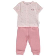 Βρεφική πιτζάμα Bebetto HAPPY PANDA, Ροζ, 2 τεμαχίων, 0-3 μηνών, F1301.