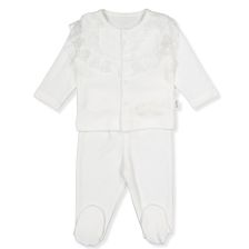 Βρεφική πιτζάμα Bebetto Miss angel, Εκρού, 0-6 μηνών, F1408.