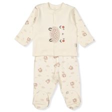 Βρεφική πιτζάμα Bebetto Organic little lamb, Εκρού, 0-6 μηνών, F1425.