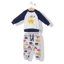 Βρεφική πιτζάμα Bebetto Painted Cars 9-24 μηνών, F117.