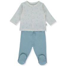 Βρεφική πιτζάμα Bebetto Stars and Elephants, Μπλέ, 0-6 μηνών, F1347.