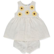 Βρεφικό φόρεμα Bebetto ETHNIC DAISY, Μπεζ, 2 τεμαχίων, 6-36 μηνών, Κ4383.