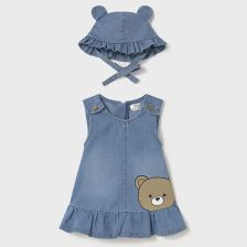 Βρεφικό φόρεμα με καπέλο Mayoral Dunkova, 2 τεμαχίων, 0-18 μηνών, 1871.