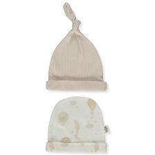 Βρεφικό σκουφάκι Bebetto Organic born in love, 2 τεμαχίων, 1-6 μηνών, C1148.