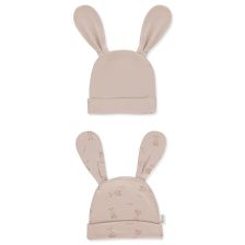 Βρεφικό σκουφάκι Bebetto SO SWEET, Πούδρα, 2 τεμαχίων, 0-3 μηνών, C1064.