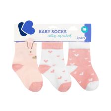 Βρεφικές κάλτσες Kikka Boo Rabbits in Love με τρισδιάστατα αυτάκια, 6-12 μηνών.