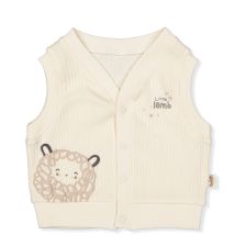 Βρεφικό γιλέκο Bebetto Organic little lamb, Εκρού, 3-24 μηνών, T3938.