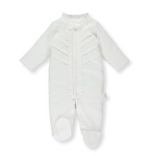 Βρεφική ολόσωμη φόρμα Bebetto Born to royal Εκρού, 0-9 μηνών, T3327.