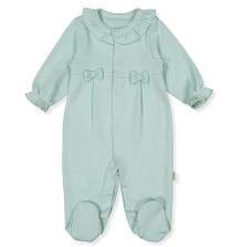 Βρεφική ολόσωμη φόρμα Bebetto Colorful birds, Μέντα, 0-9 μηνών, T3824.