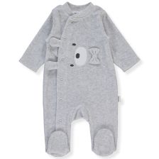 Βρεφική ολόσωμη φόρμα Bebetto Little Teddy Bear, βελούδινη, 1-9 μηνών, K4587.