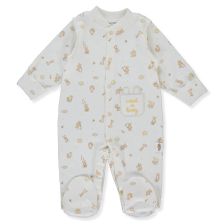 Βρεφική ολόσωμη φόρμα Bebetto Organic Bee Hunters, 0-6 μηνών, T3614.