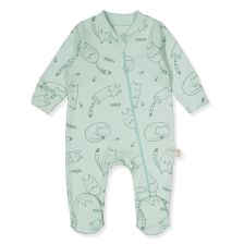 Βρεφική ολόσωμη φόρμα Bebetto Sleepy Cat, Πράσινη, 0-9 μηνών, T3835.