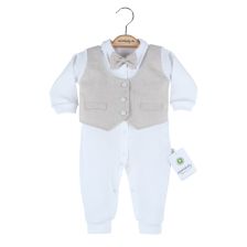 Βρεφική ολόσωμη φόρμα Ciccim Baby Μπεζ, 0-12 μηνών, U4799.