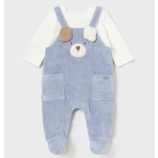 Βρεφική ολόσωμη φόρμα Mayoral Sky Blue, κοτλέ, 2617.