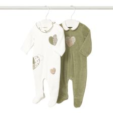 Βρεφική ολόσωμη φόρμα Mayoral, βελούδινη, μακρυμάνικη, 2 τεμαχίων, 0-9 μηνων, 2702.