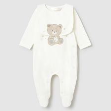 Βρεφική ολόσωμη φόρμα Mayoral, με μακριά μανίκια και σαλιάρα, 0-9 μηνών, 1714.