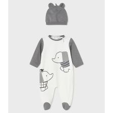 Βρεφική ολόσωμη φόρμα Mayoral με μακριά μανίκια και σκουφάκι, 1758.