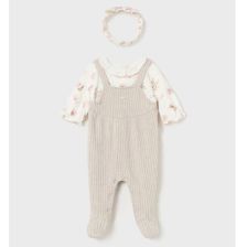 Βρεφική ολόσωμη φόρμα Mayoral με τιάρα, καρυδιά. 2602.