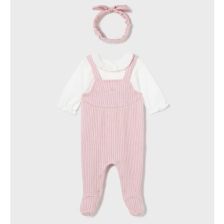 Βρεφική ολόσωμη φόρμα Mayoral με τιάρα, Ροζ, 2602.