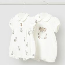 Βρεφική ολόσωμη φόρμα Mayoral, με γιακά, 2 τεμαχίων, 0–9 μηνών, 1704.