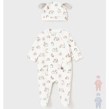 Βρεφική ολόσωμη φόρμα Mayoral Bunnies, με σκουφάκι, 2790.