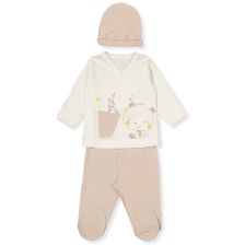 Βρεφικό σετ Bebetto Bamboo, Μπεζ, 3 τεμαχίων, 0-3 μηνών, Ζ1007.