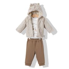 Βρεφικό σετ Bebetto Bear Friend 3 τεμαχίων, 3-36 μηνών, K3599.