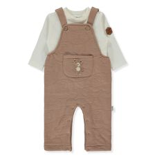 Βρεφικό σετ Bebetto Bearish, Καφέ, 2 τεμαχίων, 3-18 μηνών, K4988.