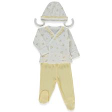 Βρεφικό σετ Bebetto Bloom, 3 τεμαχίων, 0-3 μηνών, Z1132.