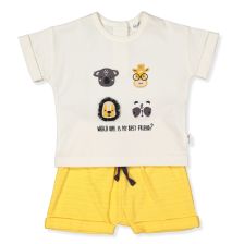 Βρεφικό σετ Bebetto Bobby and me, Κίτρινο, 2 τεμαχίων, 6-36 μηνών, K4702.