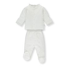 Βρεφικό σετ Bebetto Born to royal Еκρού, 2 τεμαχίων, 0-9 μηνών, F1267.