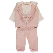 Βρεφικό σετ Bebetto Bunny, 3 τεμαχίων, 6-36 μηνών, K5115.