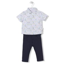 Βρεφικό σετ Bebetto Butik Σκούρο μπλε, 2 τεμαχίων, 6-36 μηνών, K3957.