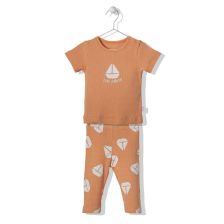 Βρεφικό σετ Bebetto Cute Sailboat Orange, 2 τεμαχίων, 6-24 μηνών, K3730.