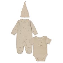 Βρεφικό σετ Bebetto Dream Big, Μπεζ, 3 τεμαχίων, 0-6 μηνών, Z1006.