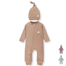 Βρεφικό σετ Bebetto Giraffe Ολόσωμη φόρμα και σκουφάκι, 2 τεμαχίων, 3-18 μηνών. T3343.