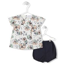 Βρεφικό σετ Bebetto Niceness Coral, 2 τεμαχίων, 6-24 μηνών, K3779.