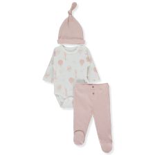 Βρεφικό σετ Bebetto Organic Born With Love, 3 τεμαχίων, 0-6 μηνών, T4034.