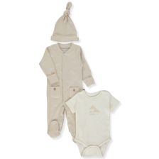 Βρεφικό σετ Bebetto Organic Born With Love, 3 τεμαχίων, 1-6 μηνών, Z1059.