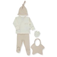 Βρεφικό σετ Bebetto Organic Born With Love, 5 τεμαχίων, 1-3 μηνών, Z1084.