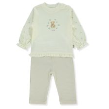 Βρεφικό σετ Bebetto Organic Cute Bear, Μπεζ, 2 τεμαχίων, 3-24 μηνών, F1457.