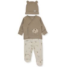 Βρεφικό σετ Bebetto Organic Fun Moment, 3 τεμαχίων, 0-3 μηνών, Z1078.