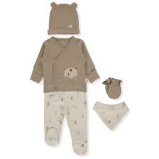 Βρεφικό σετ Bebetto Organic Fun Moment, 5 τεμαχίων, 0-3 μηνών, Z1077.