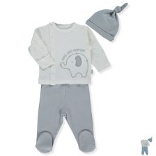 Βρεφικό σετ Bebetto Stars and Elephants, 3 τεμαχίων, 0-3 μηνών, Z951.
