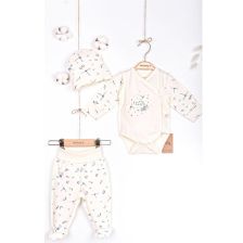 Βρεφικό σετ Ciсcim Baby Dragonfly, Εκρού, 3 τεμαχίων, 1-3 μηνών, U4943.