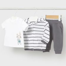 Βρεφικό σετ Mayoral, αθλητική φόρμα και μπλουζάκι, 3 τεμαχίων, 0-24 μηνών, 1892.