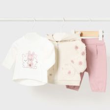 Βρεφικό σετ Mayoral Μπλούζα, φούτερ και παντελόνι 2612.